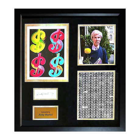 Framed + Signed Collage // Money // Andy Warhol