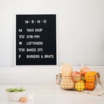 The Writer // Black Felt + Silver Aluminum Frame