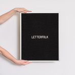 The Writer // Black Felt + Silver Aluminum Frame