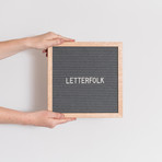 The Poet // Grey Felt + Oak Frame