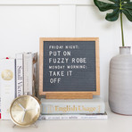 The Poet // Grey Felt + Oak Frame