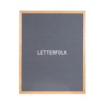 The Writer // Grey Felt + Oak Frame
