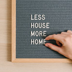 The Poet // Grey Felt + Oak Frame