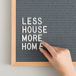 The Writer // Grey Felt + Oak Frame