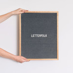 The Writer // Grey Felt + Oak Frame