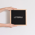 The Poet // Black Felt + Oak Frame