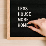 The Poet // Black Felt + Oak Frame