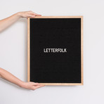 The Writer // Black Felt + Oak Frame