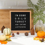 The Poet // Black Felt + Oak Frame