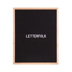 The Writer // Black Felt + Oak Frame