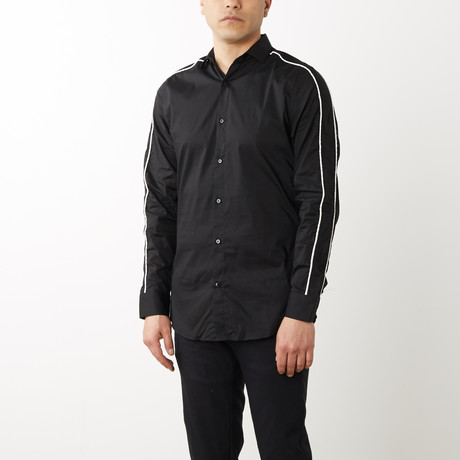 Teddy Slim-Fit Dress Shirt // Black (S)