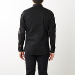 Teddy Slim-Fit Dress Shirt // Black (L)