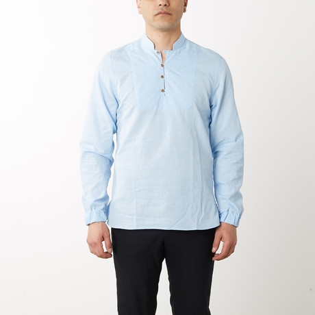 Anibal Slim-Fit Dress Shirt // Blue (S)