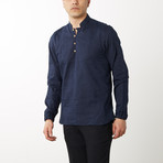 Buster Slim-Fit Dress Shirt // Navy (M)