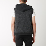 Marled Fleece Vest // Heather Black (XL)
