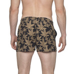 2" Barcelona Dry Cloth Swim Shorts // Cannabis Black (S)