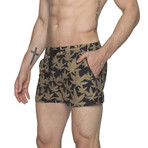 2" Barcelona Dry Cloth Swim Shorts // Cannabis Black (M)