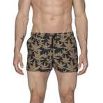 2" Barcelona Dry Cloth Swim Shorts // Cannabis Black (S)