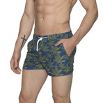 2" Barcelona Dry Cloth Swim Shorts // Cannabis Blue (M)