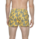 2" Barcelona Dry Cloth Swim Shorts // Cannabis Yellow (L)
