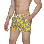 2" Barcelona Dry Cloth Swim Shorts // Cannabis Yellow (M)