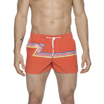 2" Barcelona Dry Cloth Swim Shorts // Orange Zed (XS)