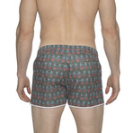 2" Print Angeleno Stretch Swim Shorts // Pineapple Green (33)