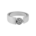 Piaget 18k White Gold Diamond Heart Ring // Ring Size: 6.25 // Pre-Owned