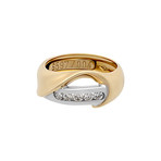 Vintage Staurino 18k Two-Tone Gold Diamond Ring // Ring Size: 6.5