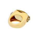 Vintage Pomellato Pin Up 18k Yellow Gold Diamond Tsavorite Lemon Citrine Ring // Ring Size: 6.5