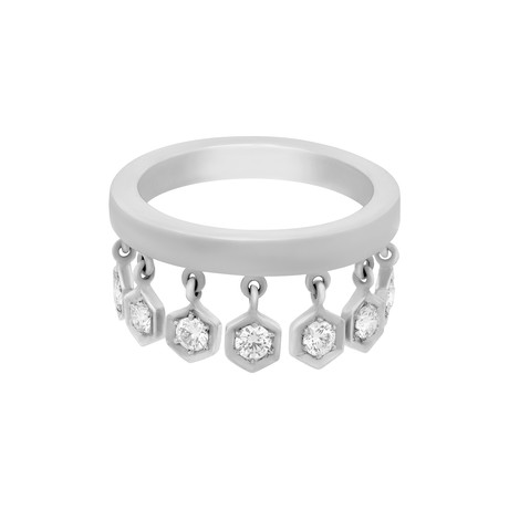 Vintage Piaget 18k White Gold Diamond Ring // Ring Size: 5.25