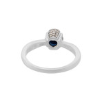 Vintage Piaget 18k White Gold Diamond + Sapphire Ring // Ring Size: 10.5