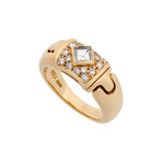 Vintage Bulgari 18k Yellow Gold Diamond Ring // Ring Size: 5.25