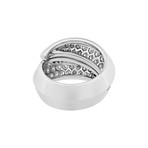 Vintage Cartier 18k White Gold Panthere Glyph Diamond Ring // Ring Size: 6