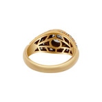 Vintage Bulgari 18k Yellow Gold Pave Diamond Ring // Ring Size: 5.75