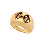 Vintage Bulgari 18k Yellow Gold Abbraccio Diamond Ring // Ring Size: 6.75
