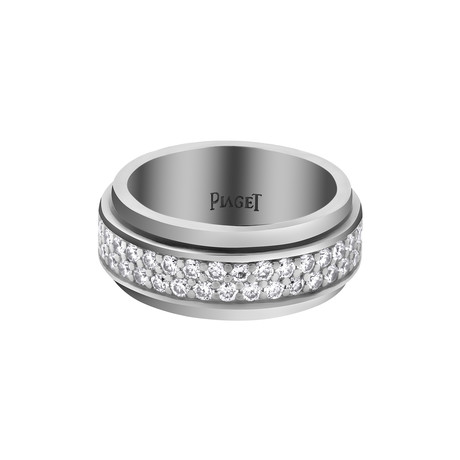 Vintage Piaget 18k White Gold Diamond Ring // Ring Size: 4.5