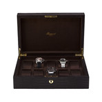 Rapport Crocodile Brown Leather 10 Watch Collector Box