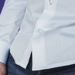 Joannes Slim Fit Cotton Shirt // White (XL)