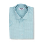 Elgar Short-Sleeve Button Up // Turquoise (M)