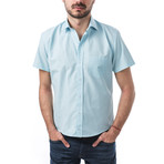 Elgar Short-Sleeve Button Up // Turquoise (S)