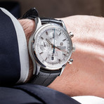 Brellum Duobox Chronometer Silver Automatic // DB.CH.100 (M Strap (6.30"-7.09"))