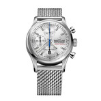 Brellum Duobox Chronometer Silver Automatic // DB.CH.102 (M  Strap (6.30"-7.09"))