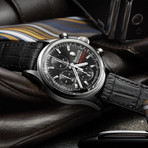 Brellum Duobox Chronometer Black Automatic // DB.CH.130 (M  Strap (6.30"-7.09"))