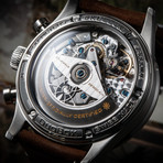 Brellum Duobox Chronometer Silver Automatic // DB.CH.100 (M Strap (6.30"-7.09"))