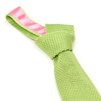 Tricot Knitted Tie // Green Apple