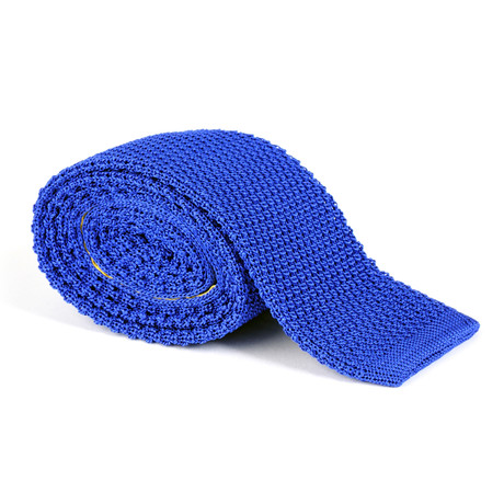 Tricot Knitted Tie // Royal Blue 