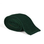 Tricot Knitted Tie // Bottle Green