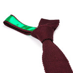 Tricot Knitted Tie // Burgundy