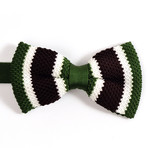 Silk Bow Tie // Green + Stripes
